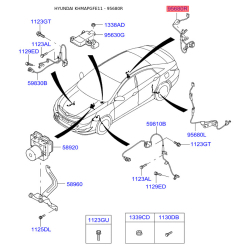 Датчик частоты вращения колеса (ABS) задний правый 59930-3S300 Mobis