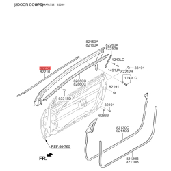 Облицовка / защитная накладка, дверь правая 82220-A7000 Mobis