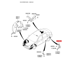 Обшивка (підкрилок), колісна ніша ліва 86821-2F501 Mobis