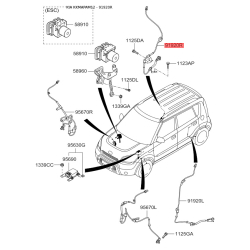 Датчик частоты вращения колеса (ABS) правый 91920-2K100 Mobis