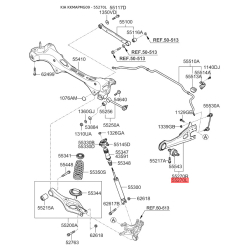 Тяга задньої підвіски поздовжня ліва 55270-2G000 Mobis