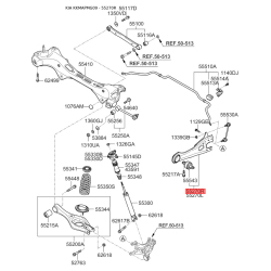 Тяга задньої підвіски поздовжня права 55280-2G000 Mobis