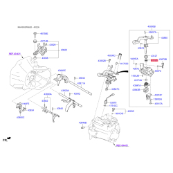 Уплотнительное кольцо, система тяг и рычагов 43126-34011 Mobis