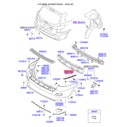 Кронштейн, буфер правый 86614-2B000 Mobis