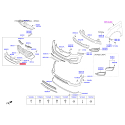 Насадка, решітка радіатора 86356-2W000 Mobis