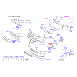 Облицовка, противотуманная фара правая 86564-2W010 Mobis