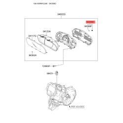 Панель приборов (щиток), в сборе и комплектующие 94369-26020 Mobis