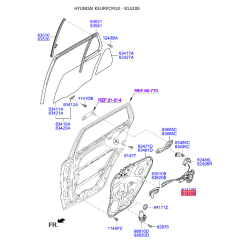 Замок дверей правий 81420-2B000 Mobis