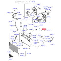 Шланг радиатора верхний 25411-2B100 Mobis