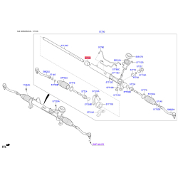 Втулка рейки рульового механізму 57737-2B000 Mobis