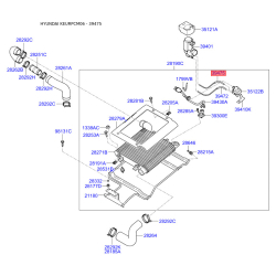 Шланг (патрубок) системи охолодження 39475-27800 Mobis