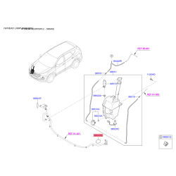 Адаптер, водяний насос омивача лівий 98681-2W000 Mobis