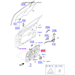 Підйомний пристрій для вікон лівий 82471-C1000 Mobis