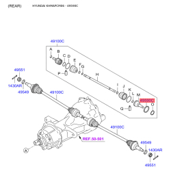 Зубчатый диск импульсного датчика ABS 49590-26000 Mobis