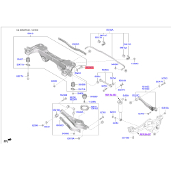 Болт розвальний (ексцентрик) передньої поперечної тяги 55260-2W000 Mobis