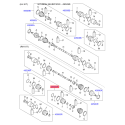 Чохол півосі (пильник) приводного валу правий 49609-2BA70 Mobis
