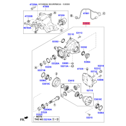 Дифференциал в сборе моста заднего 53000-3B560 Mobis