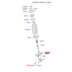 Амортизатор лівий 54650-2B510 Mobis