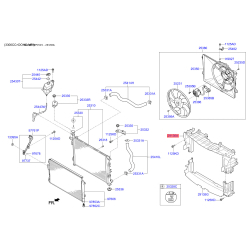 Облицювання / захисна накладка, облицювання радіатора верхнє 29135-C5500 Mobis