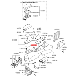 Центральная консоль комлекующие 84665-1F100WK Mobis