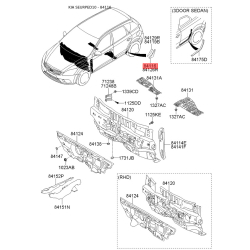 Накладка арки колеса зовнішня пластикова зовнішня ліва 84211-1H300 Mobis
