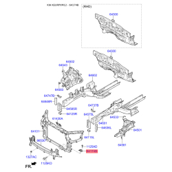 Кронштейн, облицовка радиатора нижний 64174-2P500 Mobis