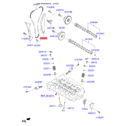 Планка успокоителя, цепь привода 24420-2E200 Mobis