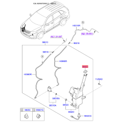 Крышка, резервуар для воды (бачок омывателя) 98623-3E000 Mobis