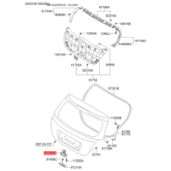 Замок крышки багажника 81230-1H300 Mobis