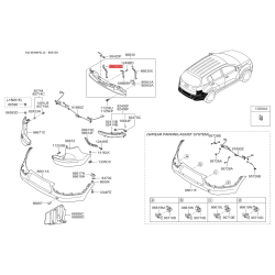 Кронштейн, буфер нижний 86635-3W020 Mobis
