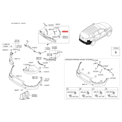 Кронштейн, буфер нижний 86636-3W020 Mobis