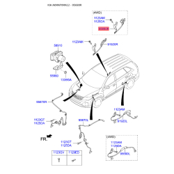 Датчик частоты вращения колеса (ABS) задний правый 95681-2W000 Mobis
