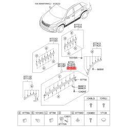 Обшивка порога права 87752-2P000 Mobis