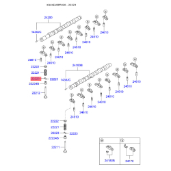 Сухарь пружины клапана 22223-4A060 Mobis