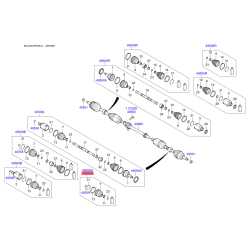 Чехол полуоси (пыльник) приводного вала левый 49583-2W000 Mobis