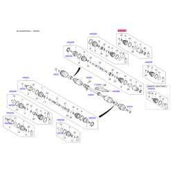 Шарнирный комплект приводного вала правый 49582-2W050 Mobis
