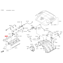 Прокладка выпускного коллектора правая 28411-3C622 Mobis