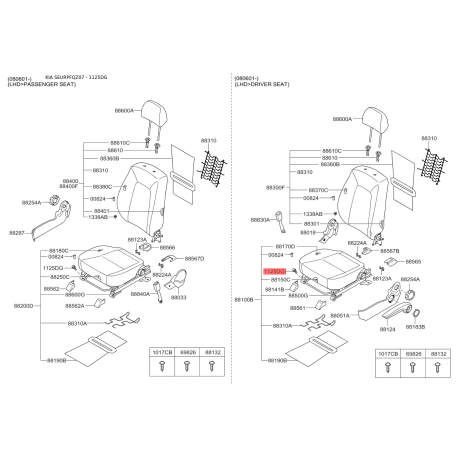 Болт паливної системи 11251-10303 Mobis - 1125110303 - схема з каталогу 1125DG, SEURPFQZ07 1125110303