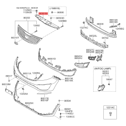 Решітка радіатора верхня 86361-3W000 Mobis
