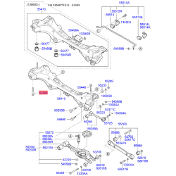 Болт передньої поперечної тяги заднього підрамника 62498-2G000 Mobis