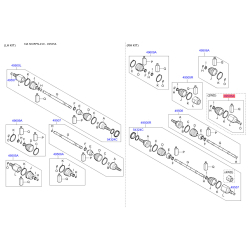 Шарнирный комплект приводного вала 49592-2Y300 Mobis