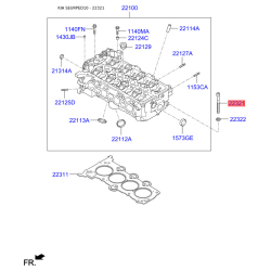 Болт головки цилиндра 22321-27400 Mobis