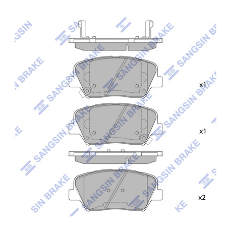 Колодки гальмівні дискові комплект HI-Q Sangsin Brake - SP1545 - зображення №1 SP1545