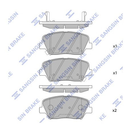 Колодки тормозные дисковые комплект HI-Q Sangsin Brake - SP1424 - изображение №1 SP1424