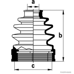 Чохол півосі (пильник) приводного валу HERTH+BUSS JAKOPARTS