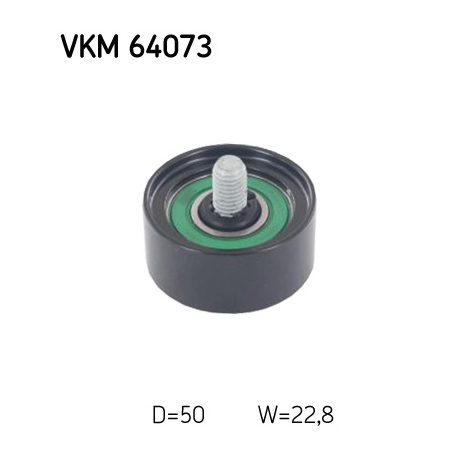 Ролик паразитний (ведучий) поліклінового ременя SKF - VKM 64073 - зображення №1 VKM 64073