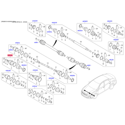 Шарнірний комплект приводного вала лівий 49580-D4300 Mobis