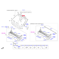 Молдинг (ущільнювач) лобового скла 86130-D3000 Mobis