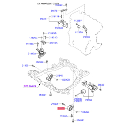 Подушка двигателя задняя 21930-2F400 Mobis