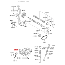 Клапан тиску масла фазорегулятора 24355-26800 Mobis